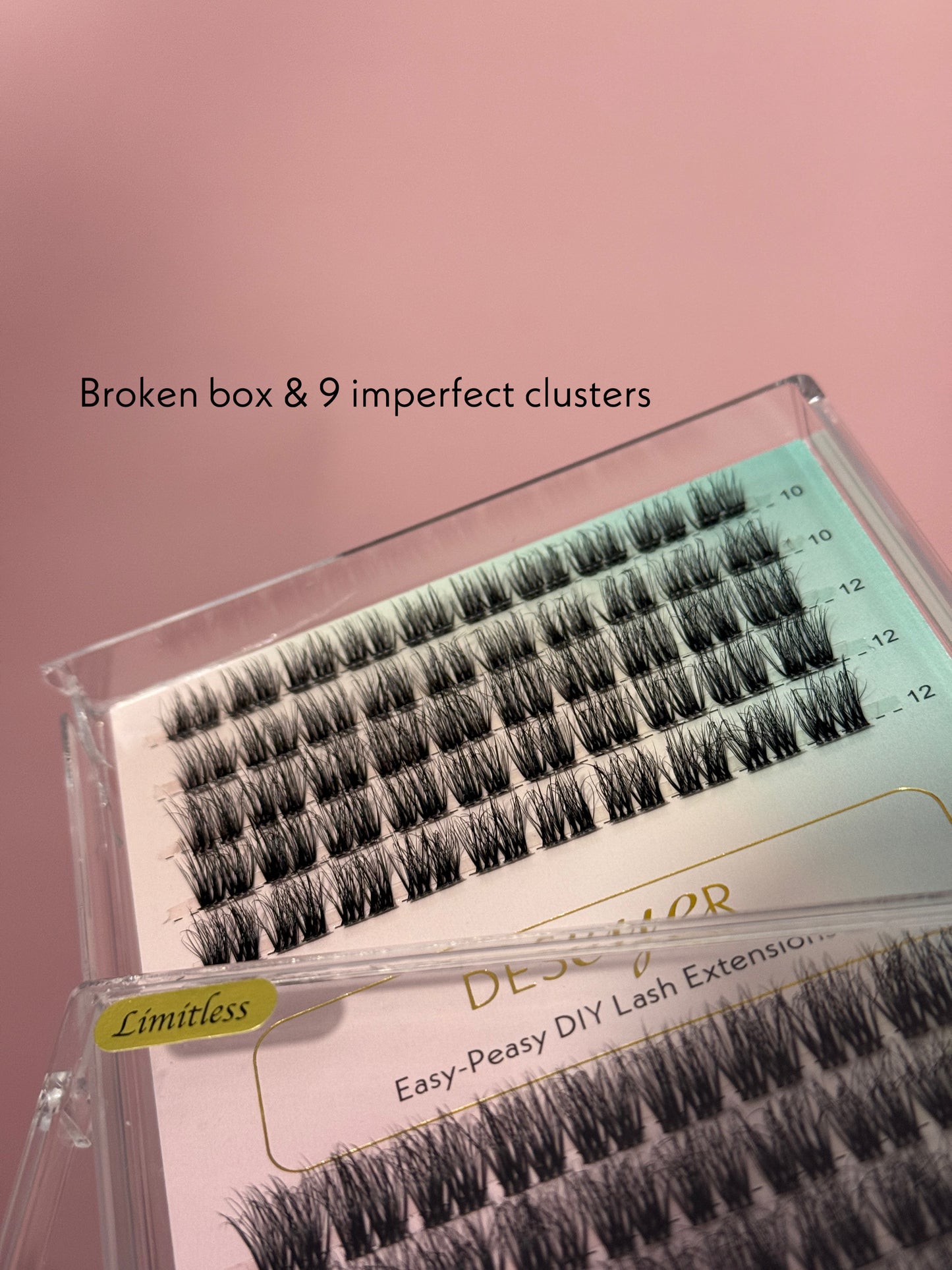 Clusters with damaged boxes / some slightly defective clusters