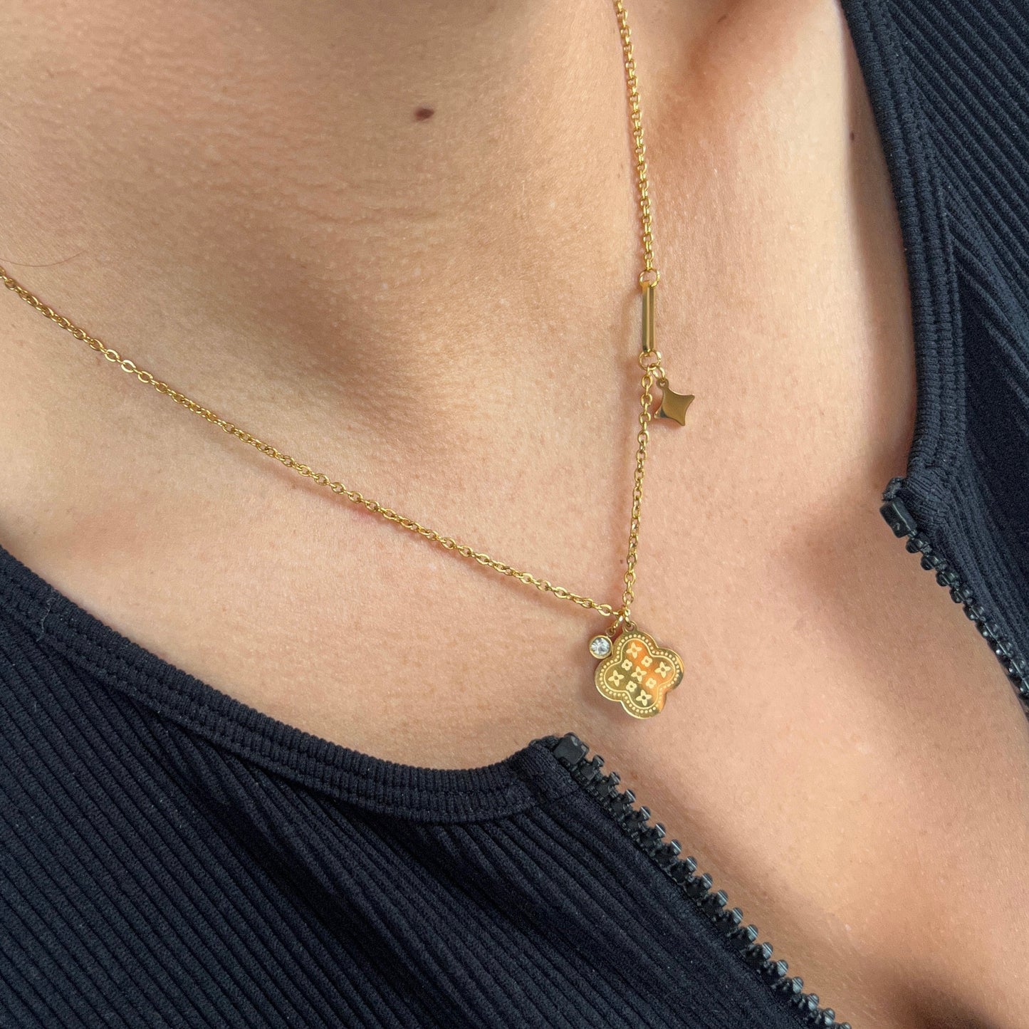 Gold Clover Necklace