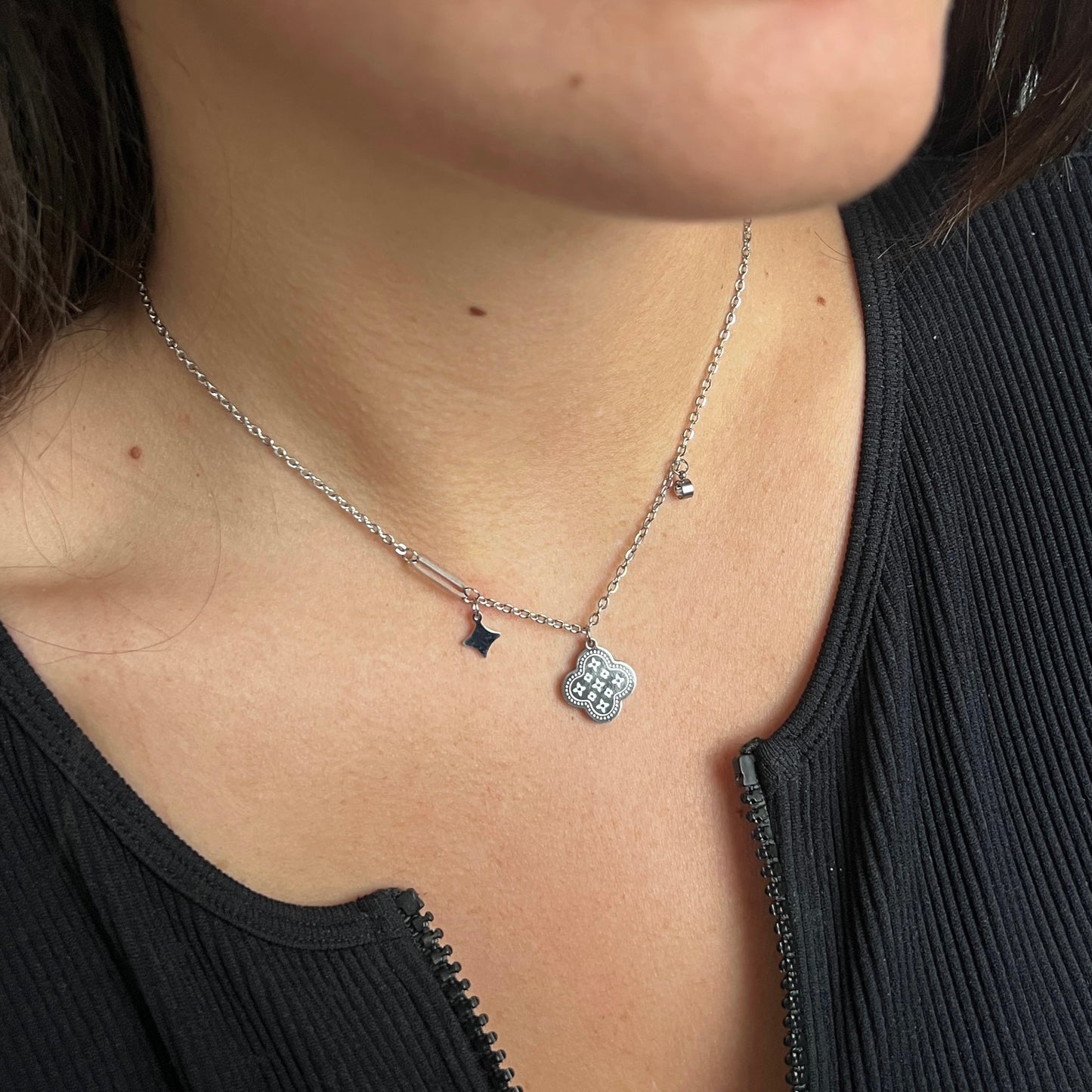 Silver Clover Necklace