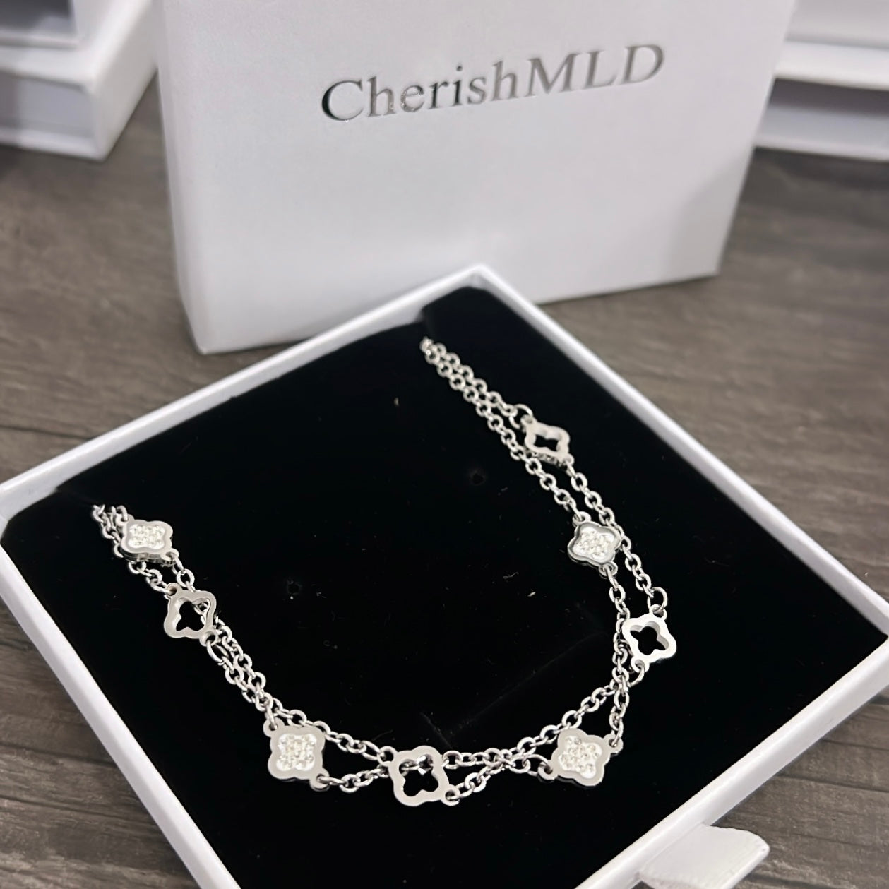 Silver Double Chain Bracelet